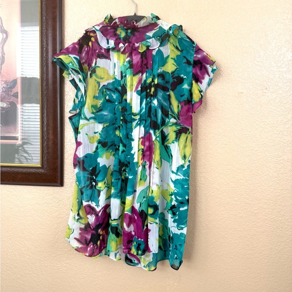 AK Anne Klein Ruffle Top Size 2X - Picture 3 of 3